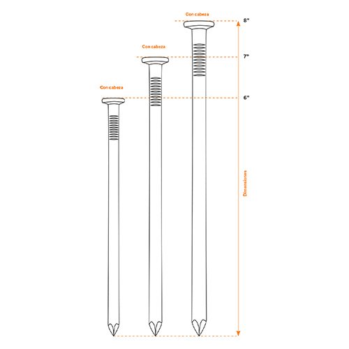 Clavo 6" – 8"